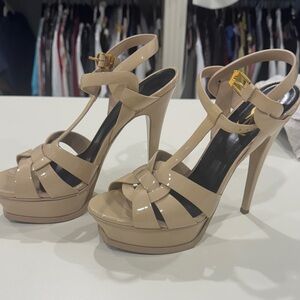 Elegant Tan Strappy Heels